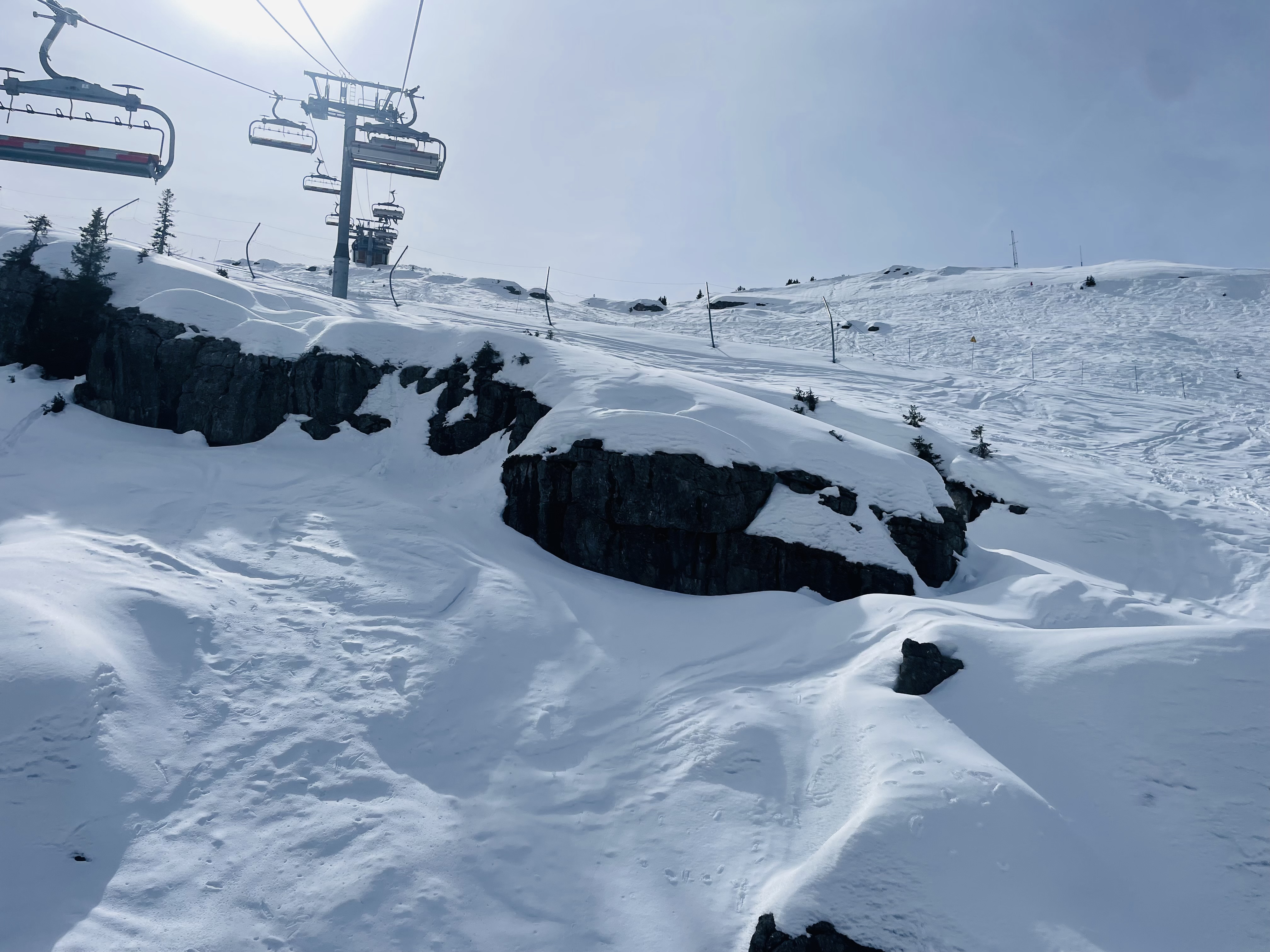 Riding the Brochaux chairlift