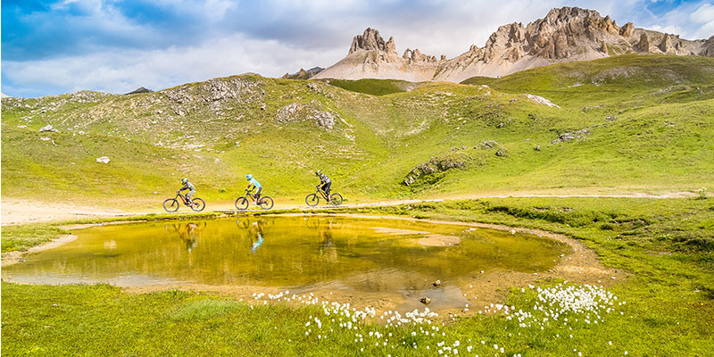 Mountain biking in the French Alps